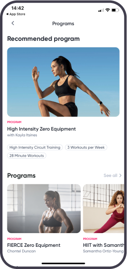 sweat app screenshot